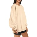 Pikkukuva 2 / 4: Naisten Oversized Collegepaidat Hupparit Fleece Pyöreä Kaula-aukko Villapaidat Rento Mukava Syysmuoti Asut Vaatteet Apricot color XL