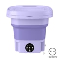 Miniatyrbild 1 av 5: Vikbar Tvättmaskin Underkläder Strumpor Tvättmaskin Portabel Multifunktionell Klädtvättare Noble Purple EU plug