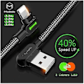 Pikkukuva 2 / 5: Mcdodo Nopea USB-kaapeli Kestävä Lataus Synkronointikaapeli iPhone 90 Asteen Kulma 1.8M