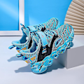 Miniatyrbillede 4 af 5: Nye Trendy Drenge Piger Sneakers Åndbare Løbesko Mode Sportssko 3c907 Blue 34