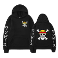 Miniatyrbild 1 av 2: One Piece Anime Tryckt Hooded Sweatshirt Långärmad Casual Huvtröjor Pullover Toppar För Män Kvinnor L