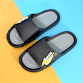 Miniatyrbild 2 av 5: Herr Sommar Cloud Tofflor Halkfria Snabbtorkande Öppen Tå Mjuka Sandaler För Inomhus Och Utomhus Black 44-45