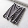 Miniatyrbillede 1 af 5: Leggings med tryk af korte afsnit og bogstaver til kvinder Dark Grey S