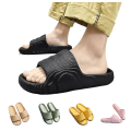 Miniatyrbild 1 av 4: Sandaler med platt sula, tofflor för stranden, unisex Green 36-37