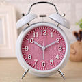 Miniatyrbild 3 av 3: 4 tum Alarmklocka Retro Klocka Metall Klocka Alarmklocka White