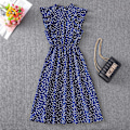 Miniatyrbillede 4 af 5: Dame Polkaprikket Kjole Plus Size Print Lang Kjole Til Strandbrug Green And White Dots M