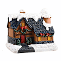 Miniatyrbild 1 av 2: Julglans LED-lampor Lysande Mini Byhus Scen Dekorationer Julpynt H