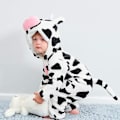 Miniatyrbillede 3 af 4: Unisex Baby Dyrekostume Vinter Efterår Flanel Hætte Romper Jumpsuit 80cm