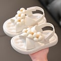 Miniatyrbillede 4 af 5: Sommer Baby Pigesko 0-7 år Børnesko Mode Sød Blomst Prinsesse Børnesandaler Piger Småbørn Baby Bløde Åndbare lattice bow black 26Insole 15.5cm