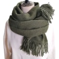Miniatyrbillede 2 af 5: Dame Tørklæde Tæppe Tørklæde Dame Cashmere Følelse Cashmere Sjal Army green