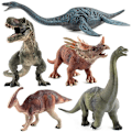 Miniatyrbillede 1 af 3: Jurassic Dinosaur Simulation Model Legetøj Tyrannosaurus Rex, Coelurosaurus, Spinosaurus, Stegosaurus, Brachiosaurus Statisk Model Børne Puslespil Legetøj Stegosaurus