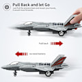 Miniatyrbillede 4 af 4: F-35 Amerikansk Jagerfly Legetøj Med Lyd Lys Model Legetøj Træk Tilbage & Kør Fly Militære Fans Samling Børnegave Blue