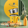 Miniatyrbild 5 av 5: Elektrisk stekpanna 1,8l Hög Kapacitet Multifunktionella Köksapparater Hot Pot Mini Non-stick Mat Nudel Matlagningspanna Ägg Ste Light Green