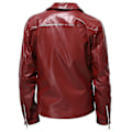 Miniatyrbild 2 av 5: Höst Herr Pu All-match Casual Lapel Motorcykel Läderjacka L Red