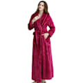 Pikkukuva 1 / 3: Naisten kylpytakit, paksut lämpimät flanellipyjamat, naisten pyjamat L wine red