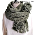 Miniatyrbillede 3 af 5: Dame Tørklæde Tæppe Tørklæde Dame Cashmere Følelse Cashmere Sjal Army green