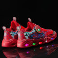 Miniatyrbild 4 av 4: Pojkar Led Flash Light Casual Sports Lätta Skor Red 24