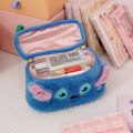 Miniatyrbild 2 av 5: Anime Stitch Damkosmetik Väska Stor Kapacitet Makeup Förvaring Väska Box Bärbar Cartoon Karaktär Plysch Handväska Flicka Present C