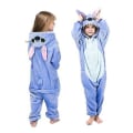 Miniatyrbild 1 av 3: Barn Vinter Stich Pyjamas Sovkläder Unicorn Onesies Pojkar Flickor Filt Sovpåse Baby Kostym 130CM