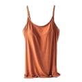 Miniatyrbilde 1 av 5: Gravide Kvinner Ammeundertøy Camisole Maternity Justerbare Stropper Innebygd Pad Vest Topp Underskjorte Loungewear Orange L