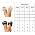 Miniatyrbilde 3 av 3: Dame Firkantet Tå Sløyfe Sandaler Slippers Slides Sko White 40
