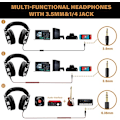 Miniatyrbillede 2 af 6: Kablet headset med foldbar, letvægtsmikrofon til støjreduktion lilla