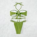 Miniatyrbillede 5 af 5: Slank Sexet Hul Skal Bikini Kvinder Snøre Skal Strop Bikini 2 stk. Push Up Badedragt Badetøj S