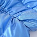 Pikkukuva 5 / 5: Tyttöjen talvitakki, kirkas ja kiiltävä, puolipitkä takki hupulla Sky Blue 110cm