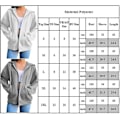 Miniatyrbillede 2 af 2: Dame Sweatshirt Hættetrøjer Frakke Ensfarvet Afslappet Løs Jogging Hættejakke Langærmet Fuld Lynlås Snøre Grey XL