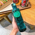 Pikkukuva 1 / 5: Läpinäkyvä muovinen vesipullo, tiivis muovinen vesipullo kuntosalille, urheiluun, matkustamiseen, kuntoiluun ja työhön Green 750ml