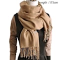 Miniatyrbillede 3 af 5: Dame Tørklæde Tæppe Tørklæde Dame Cashmere Følelse Cashmere Sjal Camel