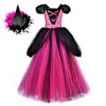 Pikkukuva 1 / 5: Wizard Party Lasten Mekko Taikatyttö Mekko Halloween Pitkä Noidan Mekko Iltaesitys Mekko Pink M
