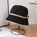 Miniatyrbild 1 av 5: Vår sommar solhatt dam elegant färgmatchning solhatt mode fiskare hatt kvinnor, vit Black