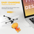 Miniatyrbilde 2 av 5: Robot Induksjon Flygende Gyro Helikopter Leker Gave Til Barn, LED Lysende Robot Drone Leke Med Fjernkontroll Yellow