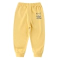 Miniatyrbillede 1 af 2: Børn Unisex Tegneserieprint Elastiske Taljebukser Joggingbukser Sportstøj Yellow 12-18 M