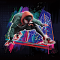 Miniatyrbillede 3 af 5: Spider-Man: Into The Spider-Verse Miles Morales Sentinel SV Superhelte Led Flytbar Figur Samlerobjekt Model Action Figur Model