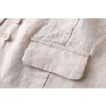 Miniatyrbillede 5 af 6: Dame Bomuld Hør Vest Afslappet Løs V-Hals Ærmeløs Vest Jakke Beige 2XL