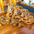 Miniatyrbild 2 av 5: Realistisk Tiger Gosedjur yellow 30cm