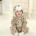 Pikkukuva 4 / 5: Reedca Taaperon Dinosaurusasuste Lasten Söpö Hupullinen Onesie Eläinasu Halloween Leopard 3-6 Months