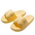 Miniatyrbillede 1 af 5: Ensfarvede dameslippers uden gnidning mod fødderne, slippers gave til jul, fødselsdag, nytår Yellow 38-39