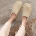 Miniatyrbilde 5 av 5: Damesko Bomull Tøfler Mote Sandaler Utendørs Innendørs Sklisikre Sko Yj2024 Beige 38-39
