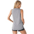 Miniatyrbilde 4 av 5: Mammatopp Ermeløs Stretch Print Myke Topper Pyjamas Hjemmeklær Gravide Kvinner Casual Pluss Størrelse Lang T-skjorte Tanktopper Loungewear Light Grey S
