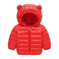 Miniatyrbild 1 av 2: Barn Pojkar Flickor Vinterpälsfodrad Parkas Kappa Vadderad Varm Dunjacka Ytterkläder Röd Red 73cm
