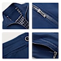 Miniatyrbillede 3 af 3: Herre Ensfarvet Løs Casual Jakke Blue XL