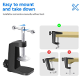 Miniatyrbillede 3 af 5: 360 Graders Udliggerbeslag Klemme Bordlampe Stand I-formet Klips Fast Desktop Klips