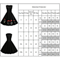 Pikkukuva 5 / 5: Kirjailtu V-aukkoinen vintage 50-luvun 60-luvun Rockabilly Iltapuku Swing Mekko Midimekko XL