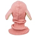Miniatyrbild 3 av 5: Stickad Babymössa Varm Vinterluva Med Öronmuffar Halsduk För Pojkar Flickor Pink
