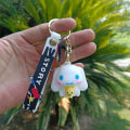 Miniatyrbild 1 av 4: 11cm tecknad Kawaii Sanrios Hello Kittys Kuromi Cinnamoroll My Melody Pc Dog söt nyckelring docka hänge bilväska nyckelring Cinnamoroll