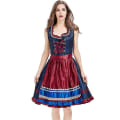 Miniatyrbild 4 av 5: Traditionell bayersk Oktoberfest Dirndl-klänning med förkläde, tysk ölflickdräkt L