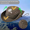 Miniatyrbillede 3 af 5: Foldbar fiskekasket med åndbart mesh og justerbar hagestrop Coffee color